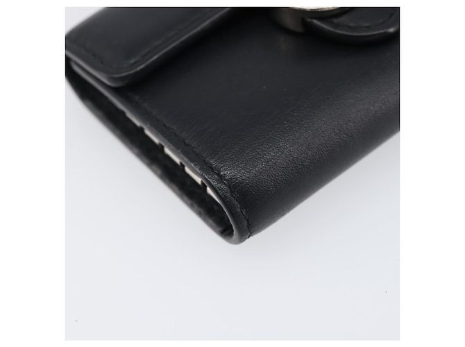 GUCCI Key Case Leather Black Silver Auth bs36907 Silvery - view 14