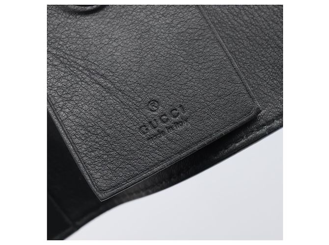 GUCCI Key Case Leather Black Silver Auth bs36907 Silvery - view 21
