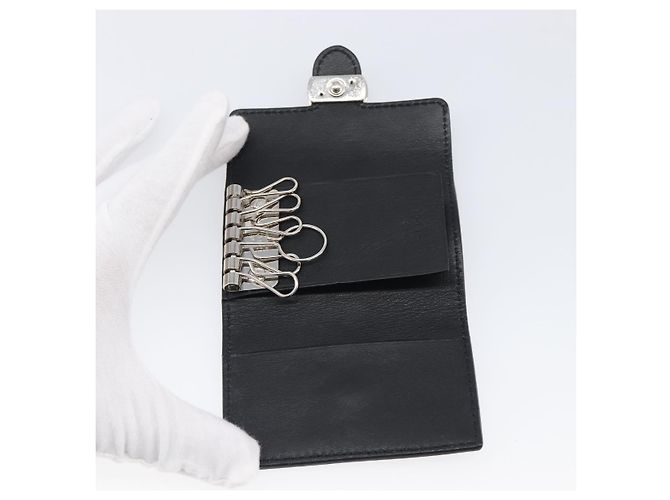 GUCCI Key Case Leather Black Silver Auth bs36907 Silvery - view 8