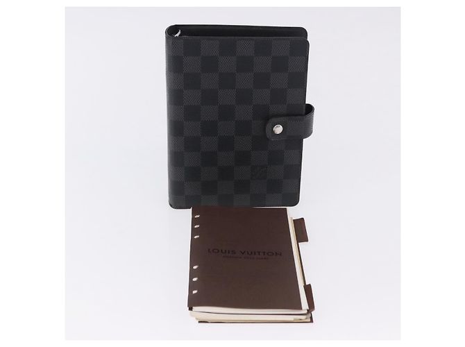 LOUIS VUITTON Damier Graphite Agenda MM Day Planner Cover R20242 LV Auth hk4077 - vista 12