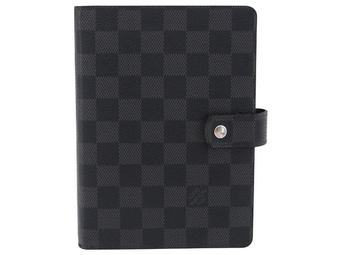 LOUIS VUITTON Damier Graphite Agenda MM Day Planner Cover R20242 LV Auth hk4077 - vista 13