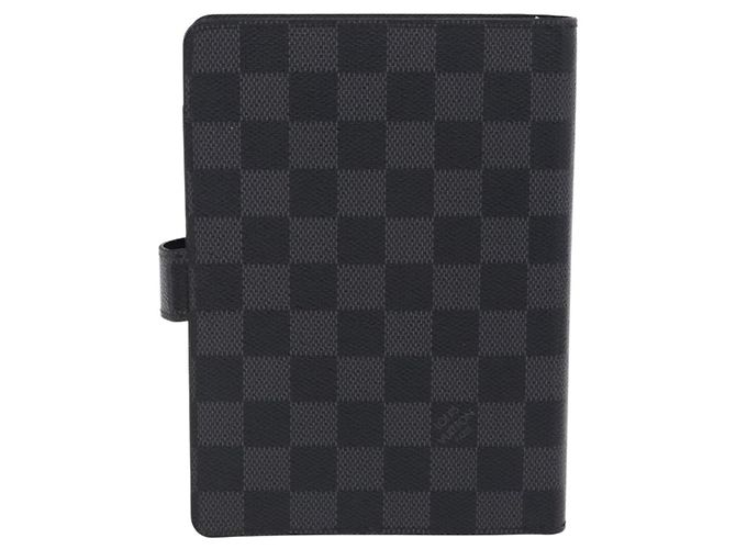 LOUIS VUITTON Damier Graphite Agenda MM Day Planner Cover R20242 LV Auth hk4077 - vista 2