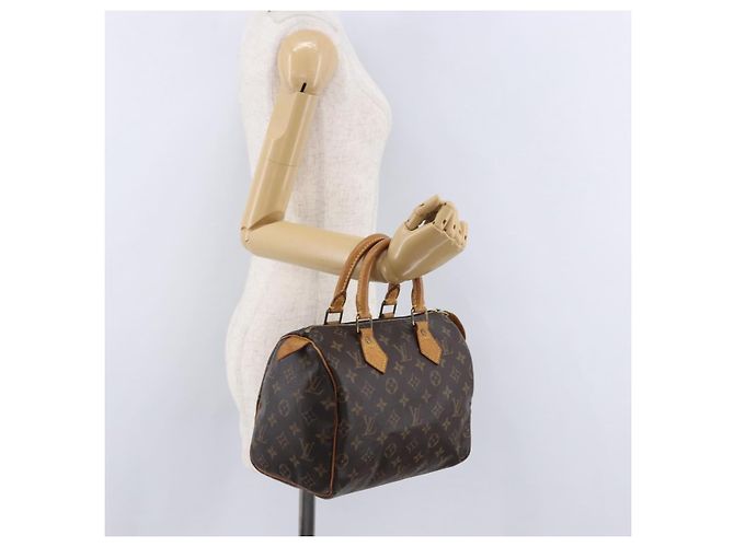 Borsa a mano LOUIS VUITTON Monogram Speedy 25 M41528 LV Auth ka5943V Monogramma - vista 22