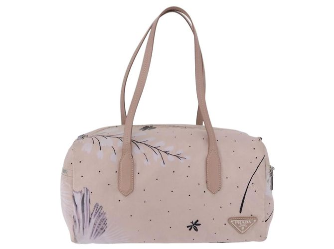 Bolso Tote PRADA Nylon Rosa Plata Auth 202215 - vista 13