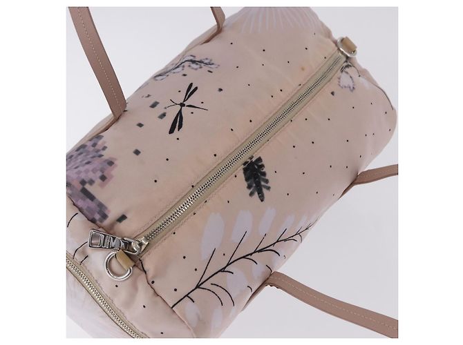 Bolso Tote PRADA Nylon Rosa Plata Auth 202215 - vista 14