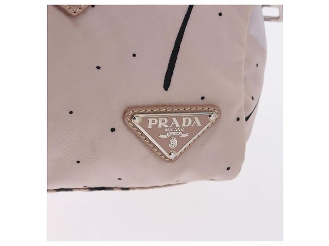 Bolso Tote PRADA Nylon Rosa Plata Auth 202215 - vista 22