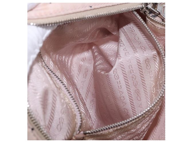 Bolso Tote PRADA Nylon Rosa Plata Auth 202215 - vista 28