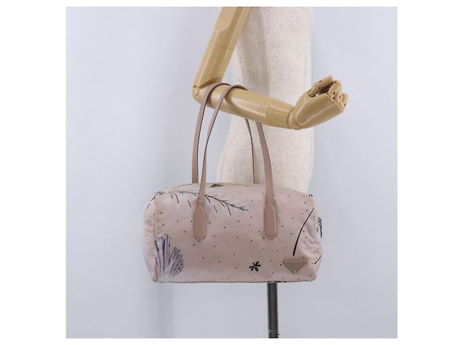 Bolso Tote PRADA Nylon Rosa Plata Auth 202215 - vista 30