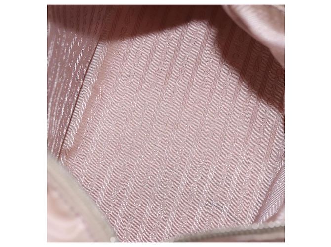 Bolso Tote PRADA Nylon Rosa Plata Auth 202215 - vista 9