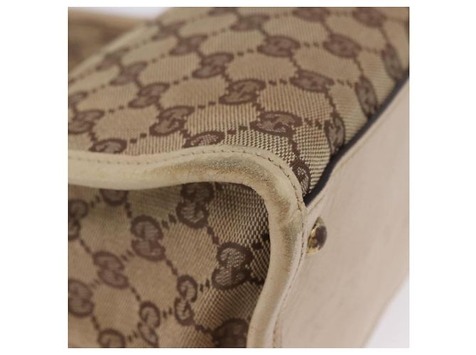 Borsa a tracolla GUCCI GG Canvas Beige Gold 110292 Auth ka5987 D'oro - vista 10