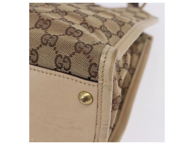 Borsa a tracolla GUCCI GG Canvas Beige Gold 110292 Auth ka5987 D'oro - vista 17