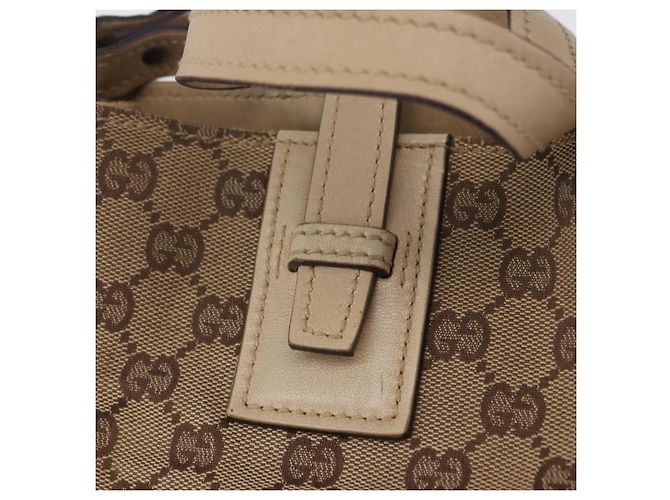 Borsa a tracolla GUCCI GG Canvas Beige Gold 110292 Auth ka5987 D'oro - vista 18