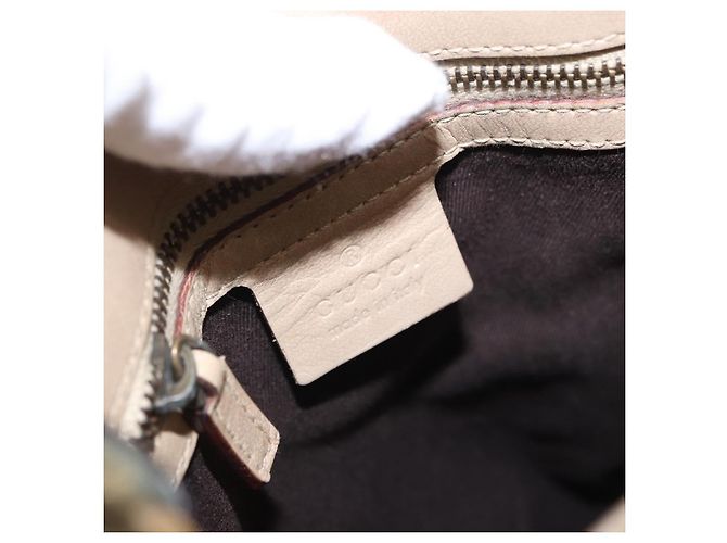 Borsa a tracolla GUCCI GG Canvas Beige Gold 110292 Auth ka5987 D'oro - vista 19