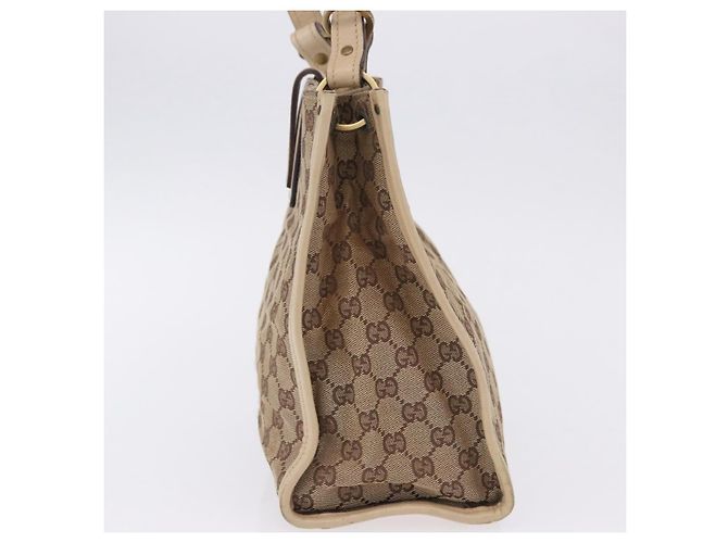 Borsa a tracolla GUCCI GG Canvas Beige Gold 110292 Auth ka5987 D'oro - vista 5