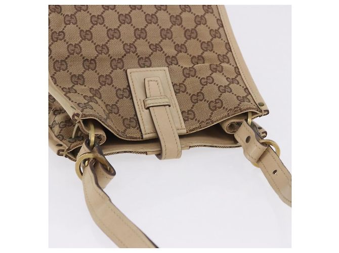 Borsa a tracolla GUCCI GG Canvas Beige Gold 110292 Auth ka5987 D'oro - vista 8