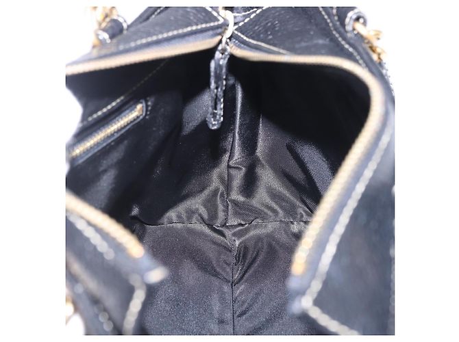 Borsa a mano BALLY in pelle 2way Nero Oro Auth bs36848 D'oro - vista 19
