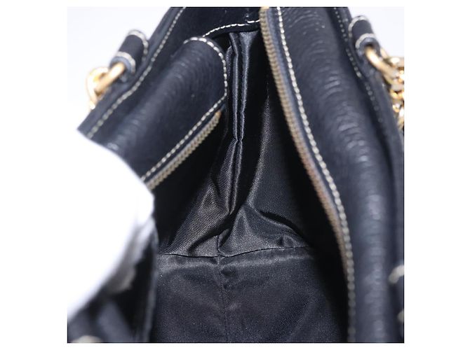 Borsa a mano BALLY in pelle 2way Nero Oro Auth bs36848 D'oro - vista 20