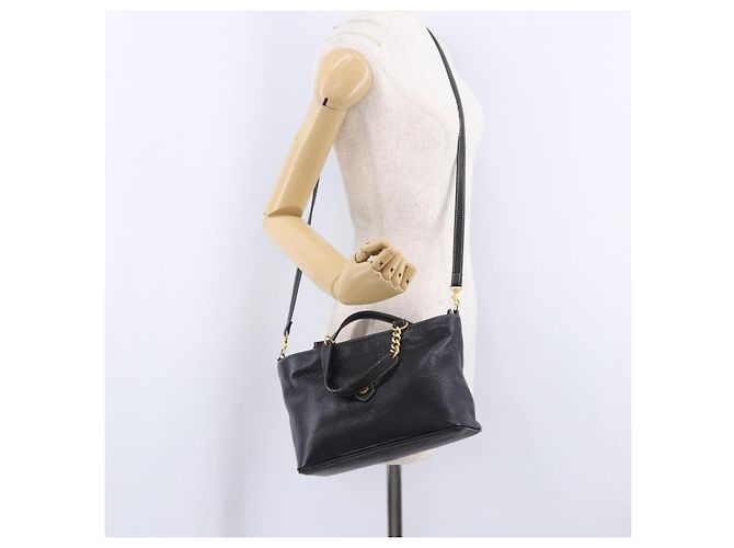 Borsa a mano BALLY in pelle 2way Nero Oro Auth bs36848 D'oro - vista 23