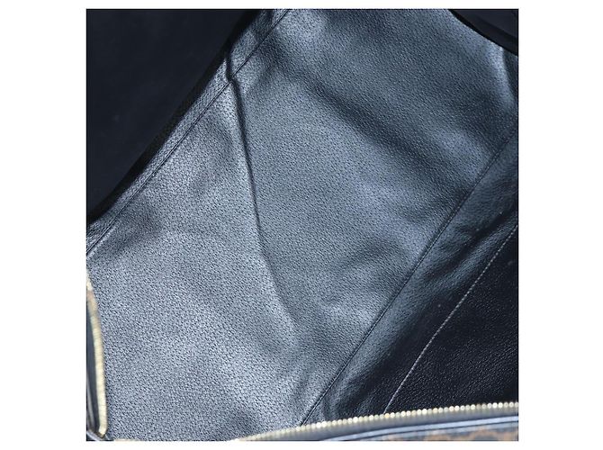 Céline Borsa Boston CELINE Macadam Canvas PVC Leather Black Gold Auth 199137V Nero D'oro - vista 10