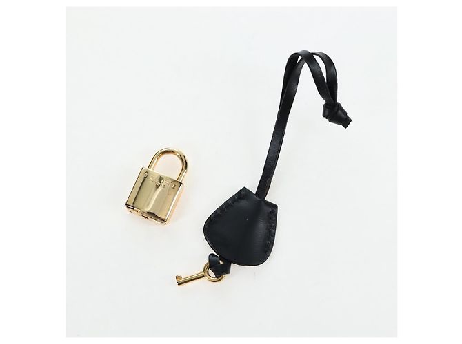 Céline Borsa Boston CELINE Macadam Canvas PVC Leather Black Gold Auth 199137V Nero D'oro - vista 12
