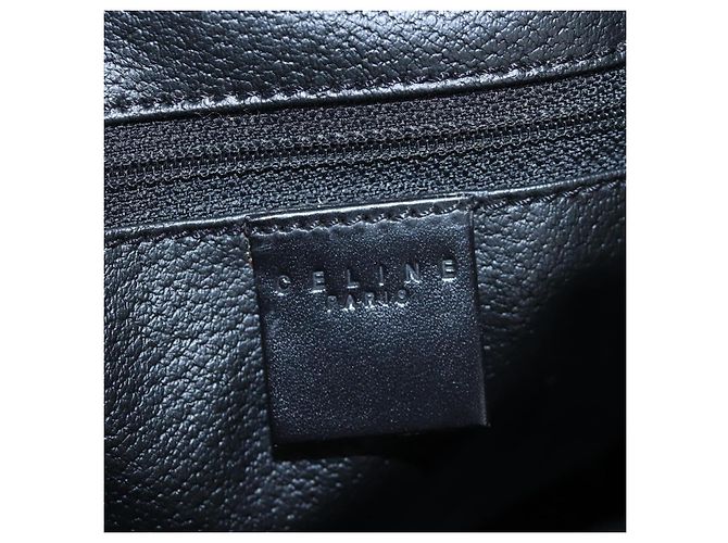 Céline Borsa Boston CELINE Macadam Canvas PVC Leather Black Gold Auth 199137V Nero D'oro - vista 20