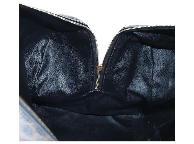 Céline Borsa Boston CELINE Macadam Canvas PVC Leather Black Gold Auth 199137V Nero D'oro - vista 21