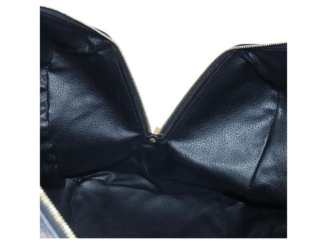 Céline Borsa Boston CELINE Macadam Canvas PVC Leather Black Gold Auth 199137V Nero D'oro - vista 22
