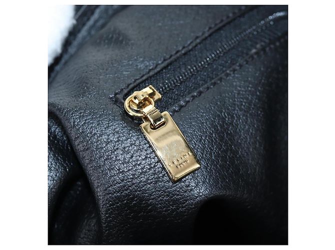 Céline Borsa Boston CELINE Macadam Canvas PVC Leather Black Gold Auth 199137V Nero D'oro - vista 24