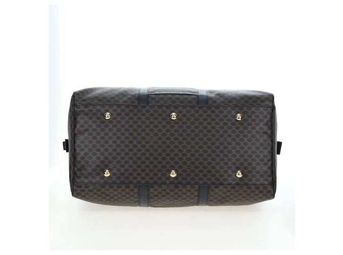 Céline Borsa Boston CELINE Macadam Canvas PVC Leather Black Gold Auth 199137V Nero D'oro - vista 5