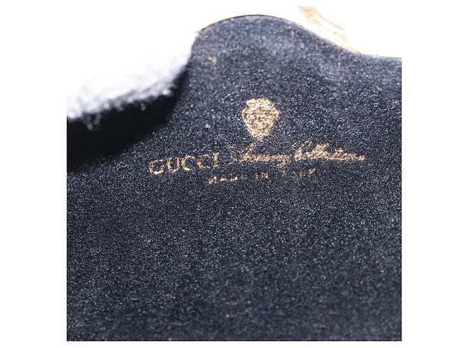GUCCI GG Chain Shoulder Pouch Metal Gold Auth 200279V D'oro - vista 17