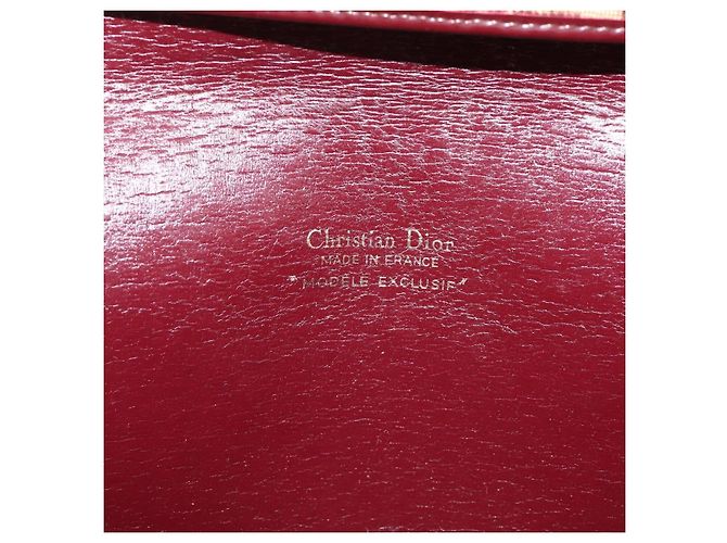 Borsa a tracolla Christian Dior Trotter Canvas Rosso Oro Auth ka6024 D'oro - vista 10