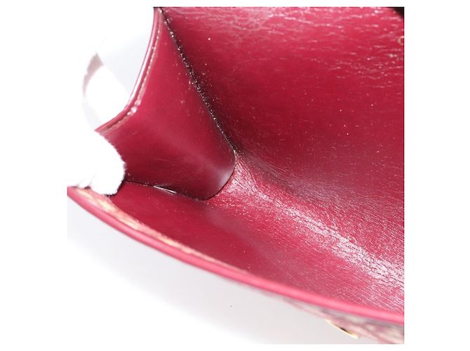 Borsa a tracolla Christian Dior Trotter Canvas Rosso Oro Auth ka6024 D'oro - vista 12
