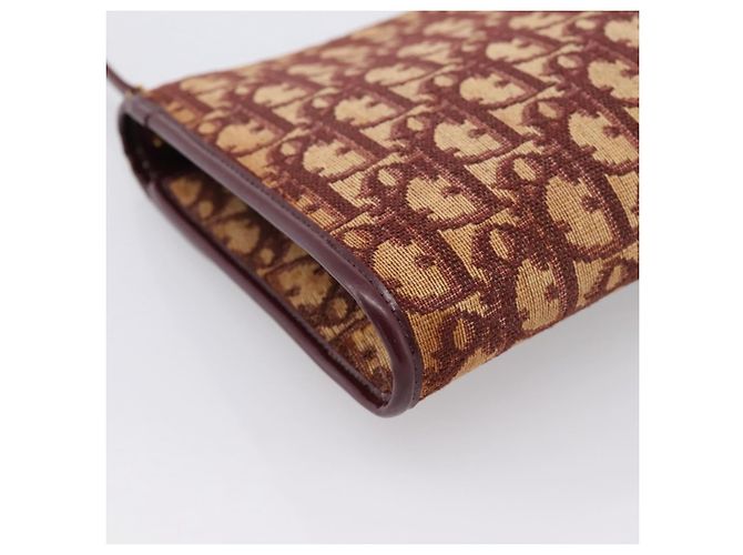Borsa a tracolla Christian Dior Trotter Canvas Rosso Oro Auth ka6024 D'oro - vista 16