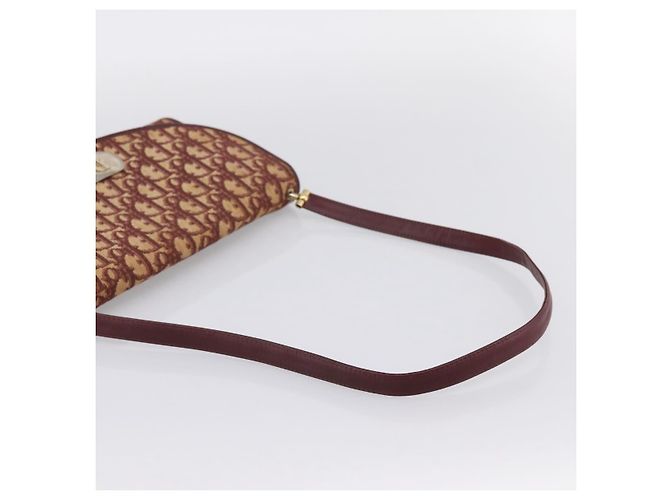Borsa a tracolla Christian Dior Trotter Canvas Rosso Oro Auth ka6024 D'oro - vista 7