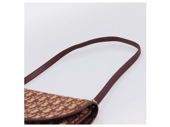 Borsa a tracolla Christian Dior Trotter Canvas Rosso Oro Auth ka6024 D'oro - vista 8