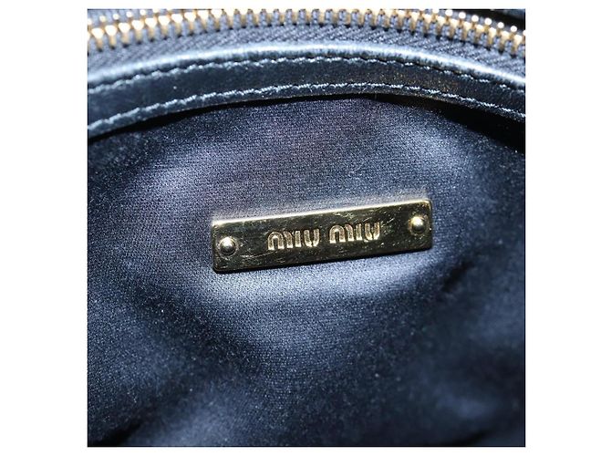 Borsa a mano Miu Miu Matelassé in pelle 2way Nero Oro Auth am12563V D'oro - vista 22