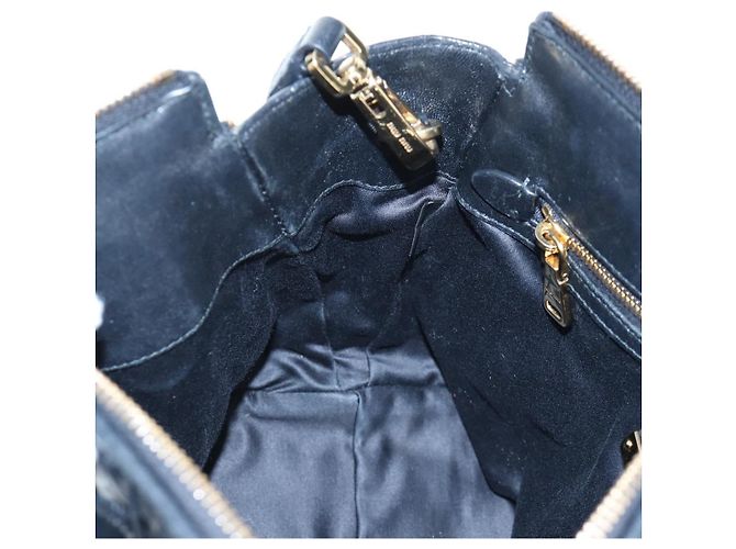 Borsa a mano Miu Miu Matelassé in pelle 2way Nero Oro Auth am12563V D'oro - vista 24