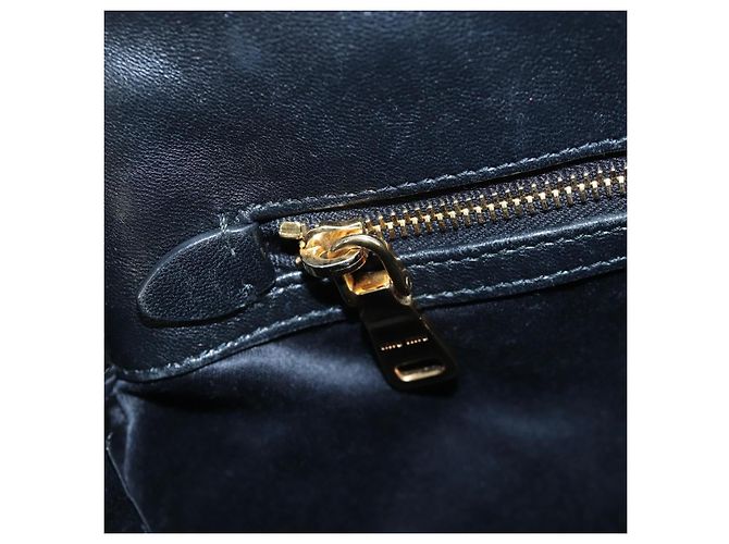 Borsa a mano Miu Miu Matelassé in pelle 2way Nero Oro Auth am12563V D'oro - vista 25