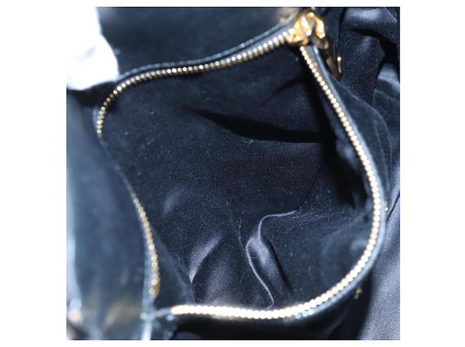 Borsa a mano Miu Miu Matelassé in pelle 2way Nero Oro Auth am12563V D'oro - vista 26