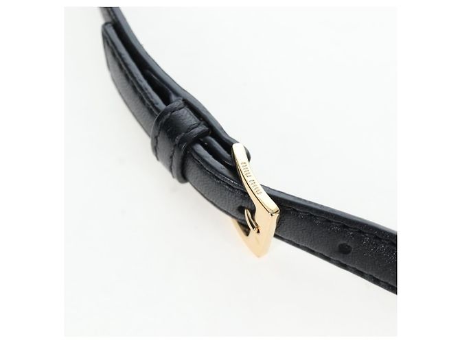 Borsa a mano Miu Miu Matelassé in pelle 2way Nero Oro Auth am12563V D'oro - vista 9