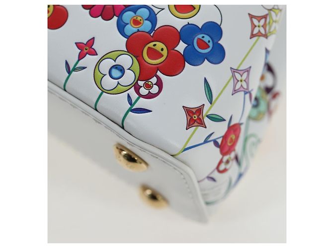 LOUIS VUITTON x TM Capucines EW Mini Leather 2way White M13246 Auth 199183SM Bianco Multicolore - vista 19