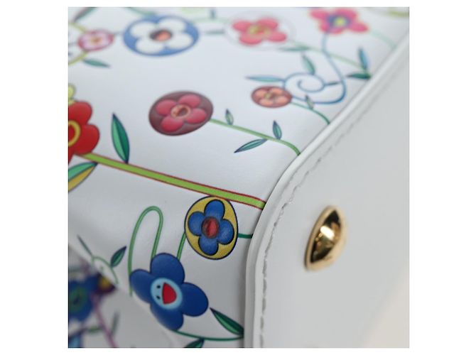LOUIS VUITTON x TM Capucines EW Mini Leather 2way White M13246 Auth 199183SM Bianco Multicolore - vista 20
