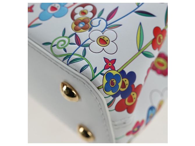 LOUIS VUITTON x TM Capucines EW Mini Leather 2way White M13246 Auth 199183SM Bianco Multicolore - vista 21