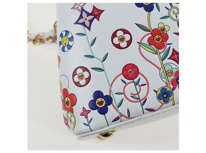 LOUIS VUITTON x TM Capucines EW Mini Leather 2way White M13246 Auth 199183SM Bianco Multicolore - vista 24