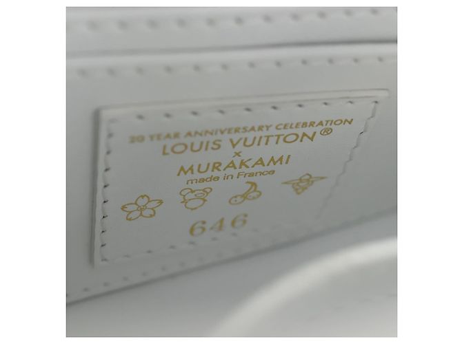 LOUIS VUITTON x TM Capucines EW Mini Leather 2way White M13246 Auth 199183SM Bianco Multicolore - vista 28