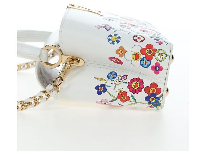 LOUIS VUITTON x TM Capucines EW Mini Leather 2way White M13246 Auth 199183SM Bianco Multicolore - vista 3