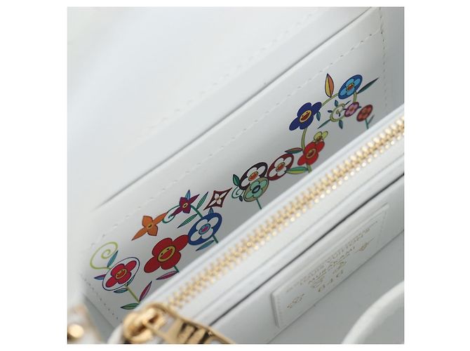 LOUIS VUITTON x TM Capucines EW Mini Leather 2way White M13246 Auth 199183SM Bianco Multicolore - vista 33