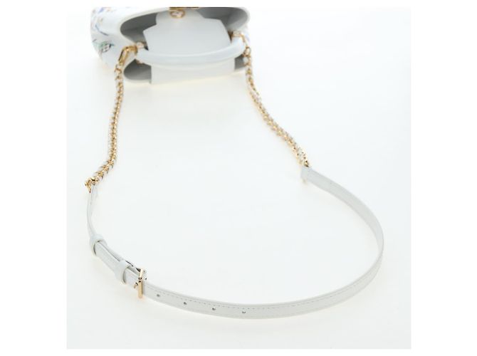 LOUIS VUITTON x TM Capucines EW Mini Leather 2way White M13246 Auth 199183SM Bianco Multicolore - vista 8