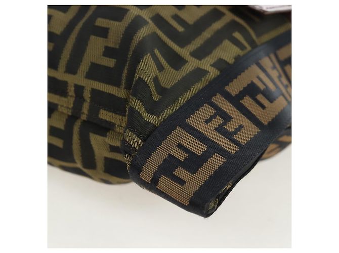 Borsa a tracolla FENDI Zucca Canvas Marrone Nero Auth 199194V - vista 17