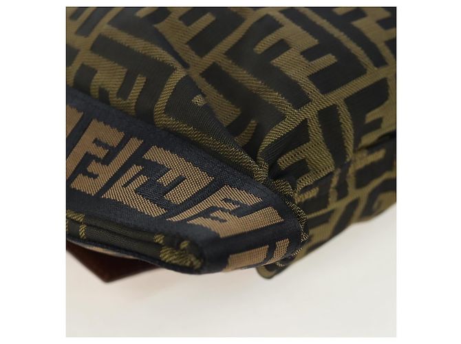 Borsa a tracolla FENDI Zucca Canvas Marrone Nero Auth 199194V - vista 18